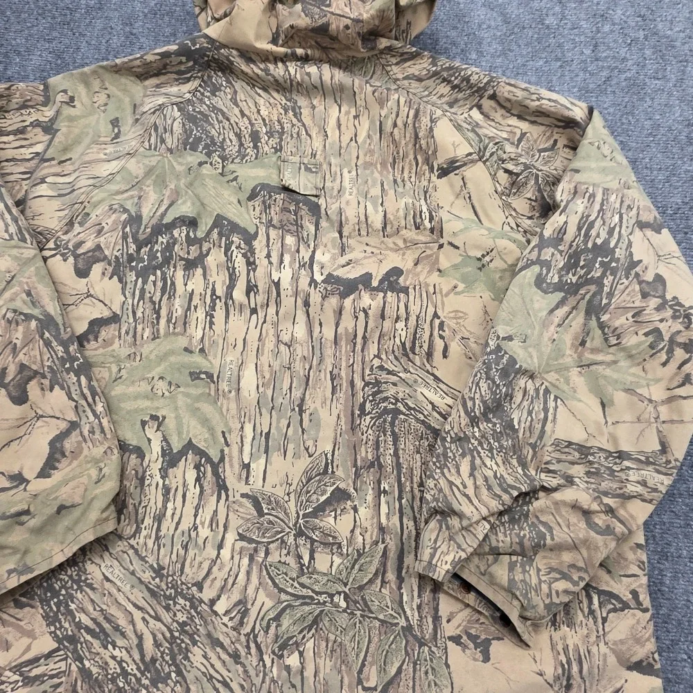 Vintage Cabelas Realtree Camo Goretex Jacket Mens XL XLarge Made In USA Snap Zip